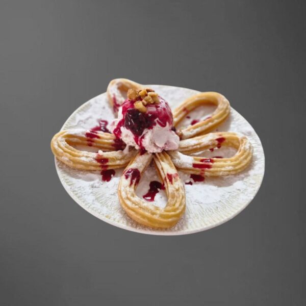 Churros con helado.